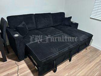 New black sofa bed