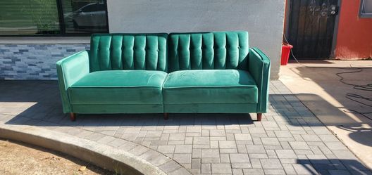 New Emerald Green Convertable Sofa