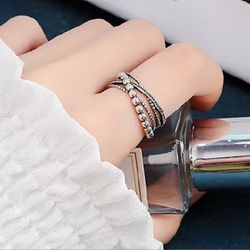 925 Sterling Silver Cross Cuff Ring Band Gift