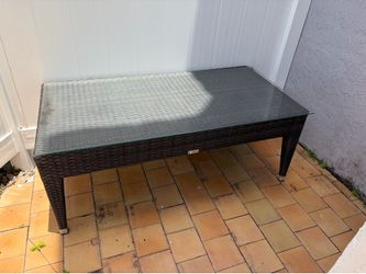 Outdoor rattan coffee table!