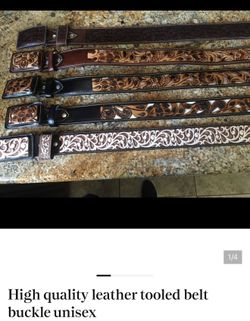 Belt tooled leather