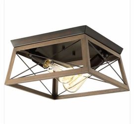 Progress Lighting P350039-020 Briarwood 12” 2-Light Antique Bronze Flush Mount Light