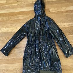 Girls Urban Republic Patent Black Raincoat