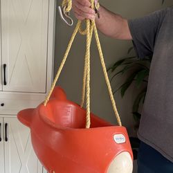 Vintage Little Tikes Child Airplane Swing Indoor or Outdoor Bucket Seat