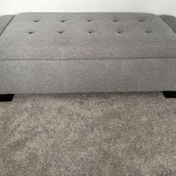 Gray Storage Bench