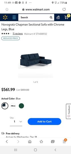 New in box reversible sectional sofa