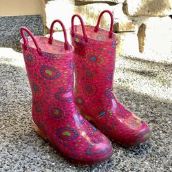 Girls Rain Boots, 13-1, Light Up Boots 