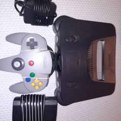 Nintendo N64 With Hookups And Controller