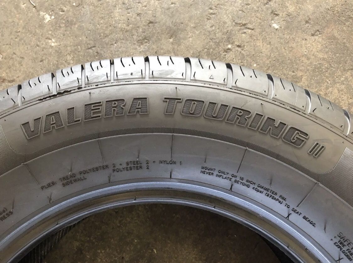 215/70/15 SET OF 2 USED TIRES P215/70R15 98H PRIMEWELL VALERA TOURING