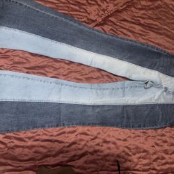 Two Toned Bell Bottom Jeans