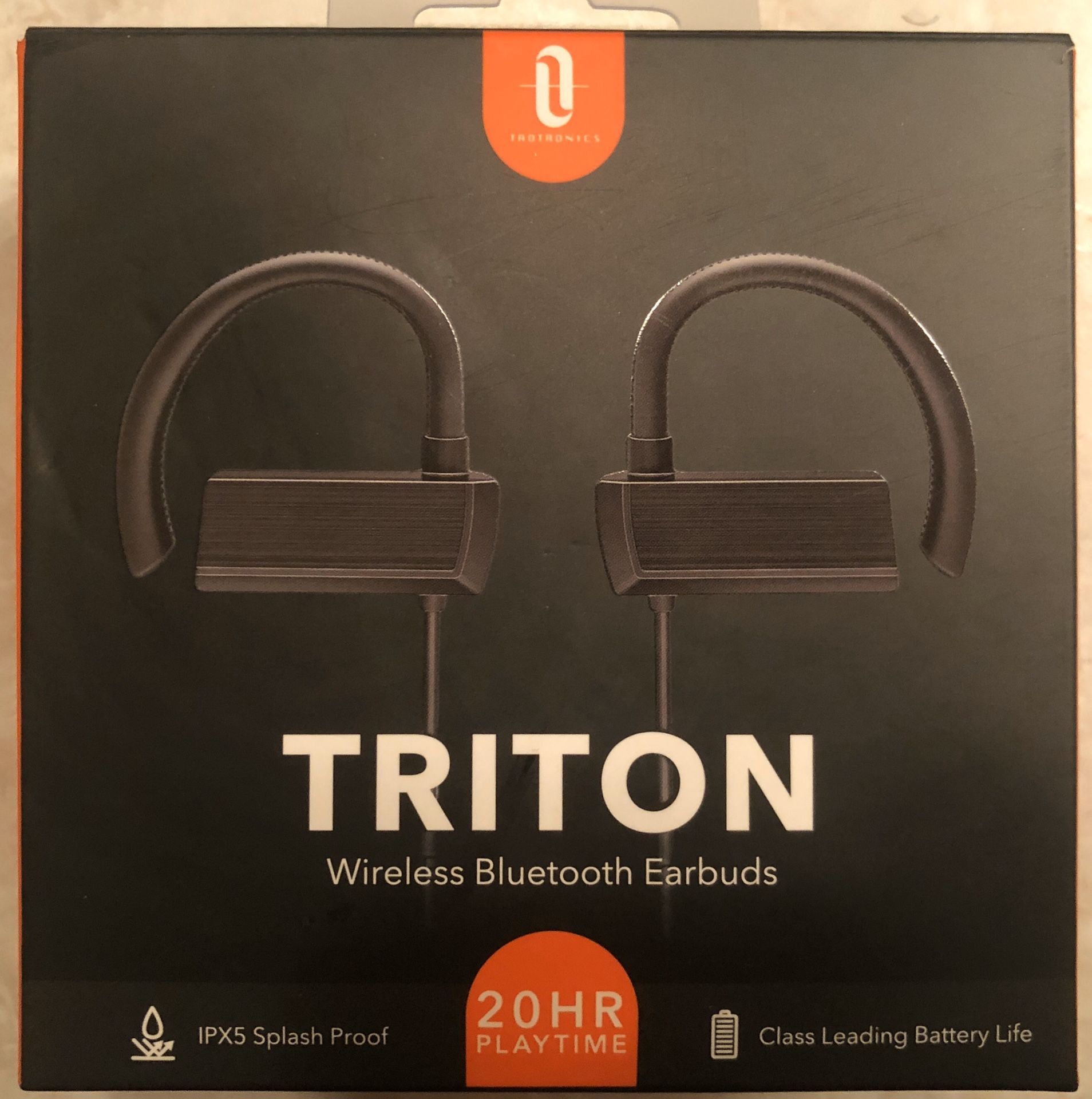 TaoTronics Wireless Bluetooth In-Ear Headphones - Black