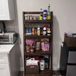 Wooden Kitchen Shelf Unit