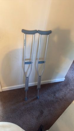 Aluminum Underarm Crutches Pair