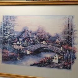 Halloween Ghost Scene Painting Homemade
