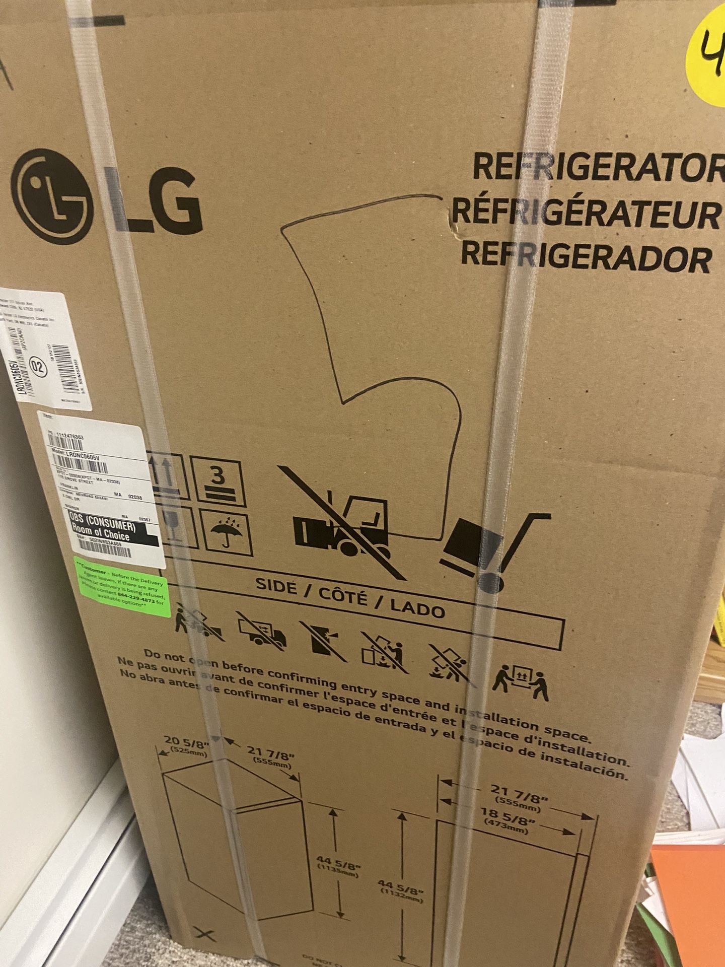 LG 6 Cu. Ft. Refrigerator.