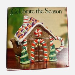 Vintage, Celebrate The Seasons, Gingerbread Cookies Tea Kettle, Ceramic I