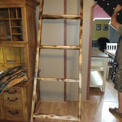 Homemade Ladder Style Blanket Rack