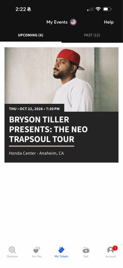 Bryson Tiller Concert Ticket