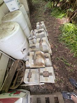 Grey concrete blocks