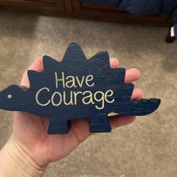 Wood Dinosaur Desktop Art