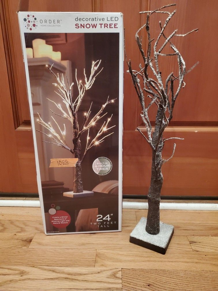 2' Decorative LED Snow Tree