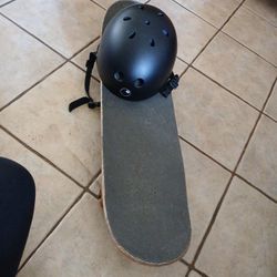 Skateboard With Helmet 