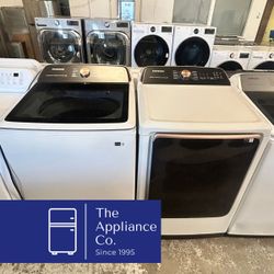 Samsung Top Load Washer and Gas Dryer Set