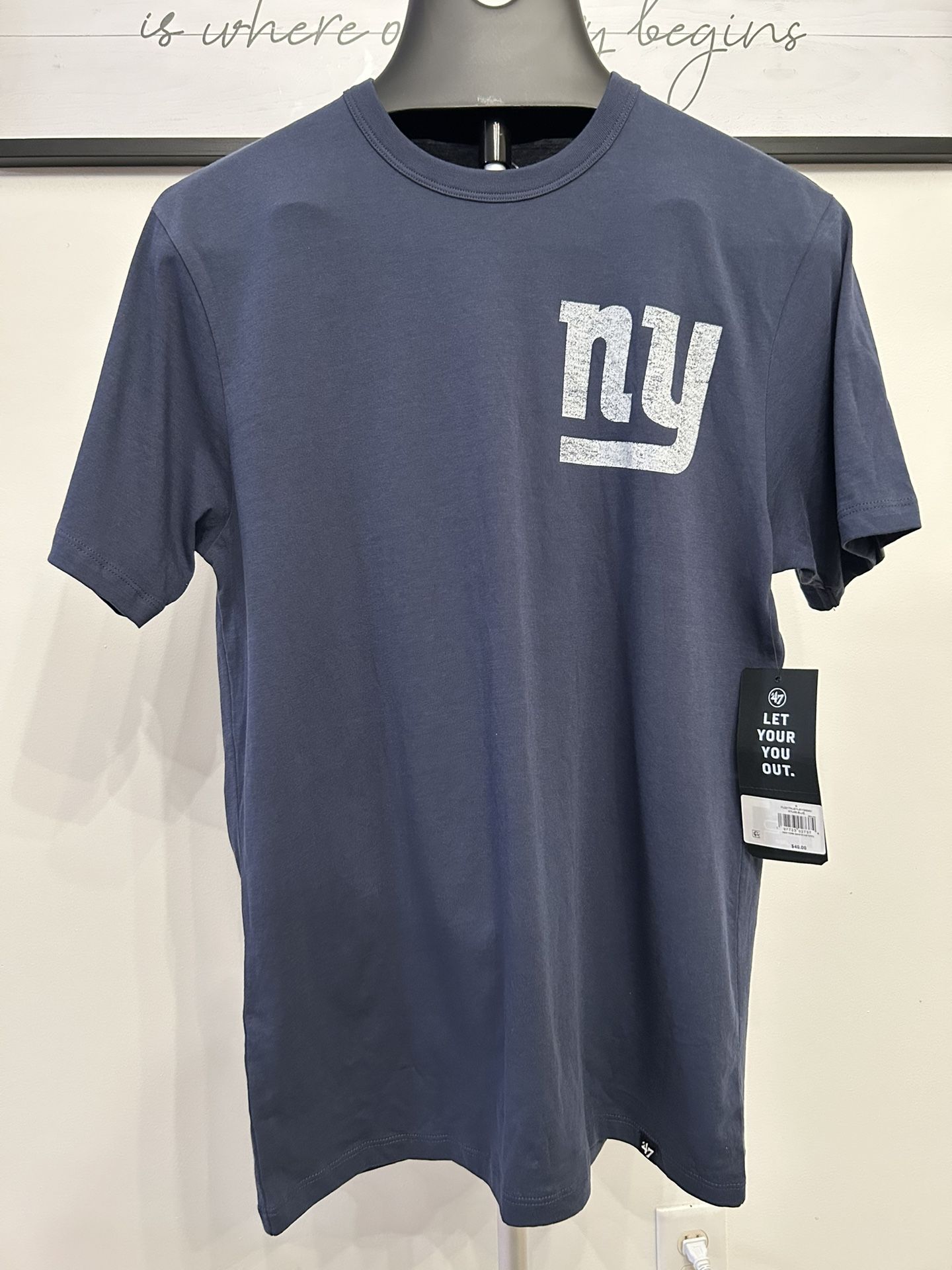 NWT Men’s 47 Brand New York Giant T-Shirt Size Small Navy Blue Short Sleeve
