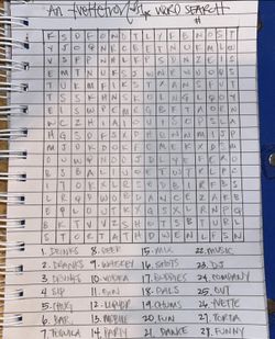 Word Search Party Favor