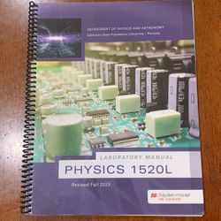 Physics 1520L Laboratory Manual