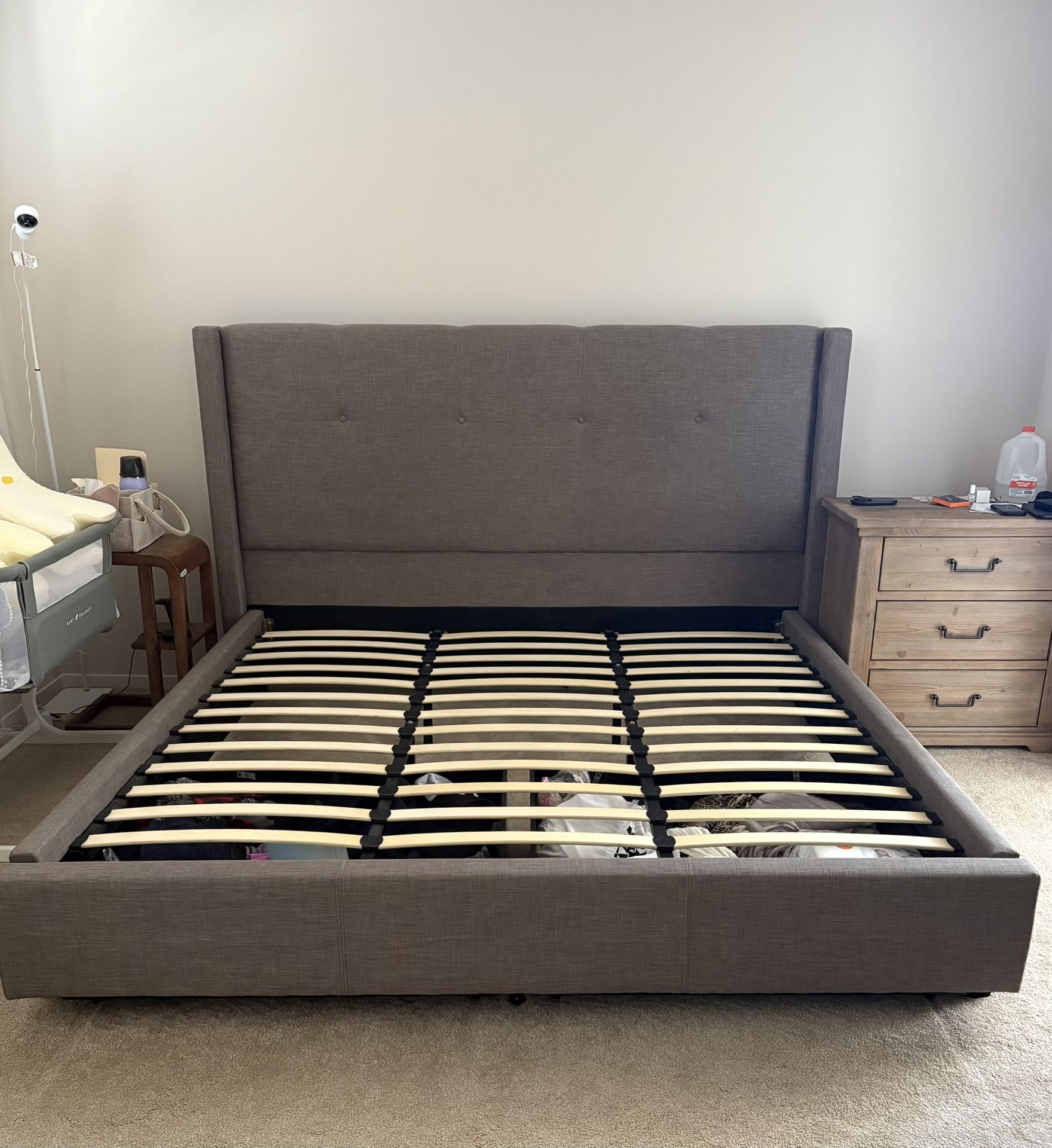 King Platform Bed With Storage