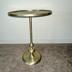Side table brass color 22” x 15”