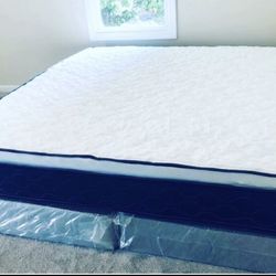 MATTRESS+BOX King Size Pillow Top MEDIUM 12”thick Comfort+Quality Brand New in plastic We Finance We deliver 
