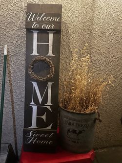 Welcome to Our Home Sweet Home Wood Sign