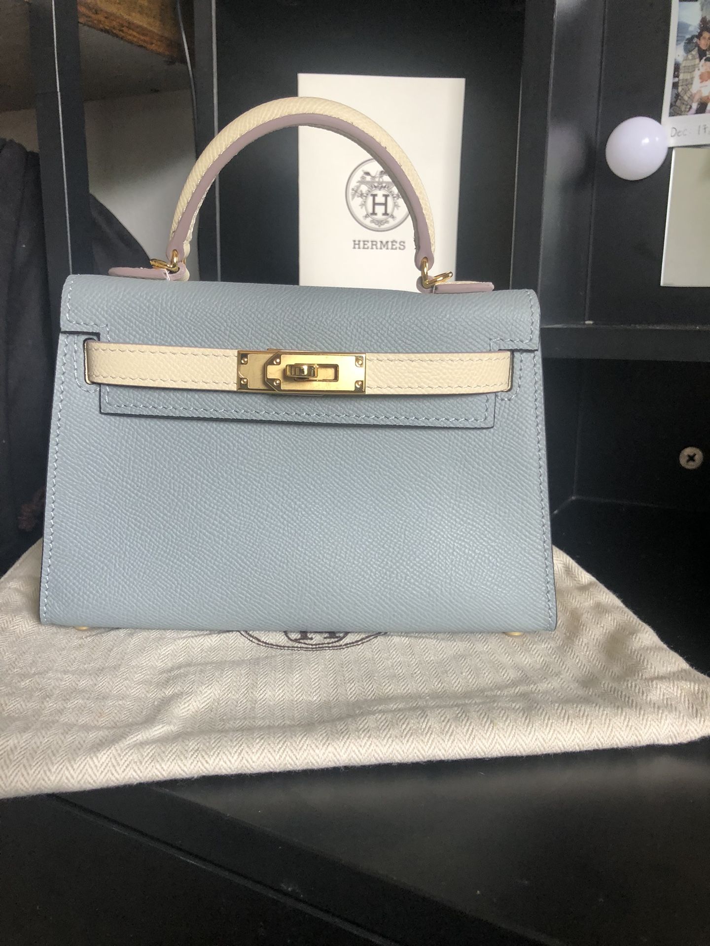 Mini Kelly In Two Tone Color Hand Bag