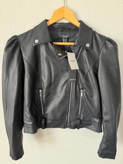 Forever 21 Black Faux Leather Moto