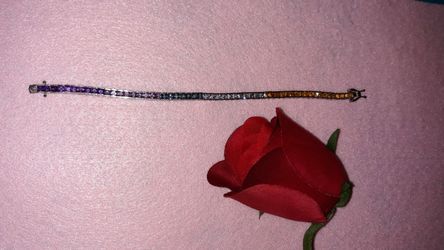 Beautiful 14ctw. Citrine blue topaz amethyst bracelet