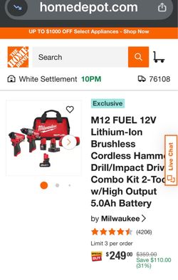 Brand new in the box m12 12v 2 pc drill combo kit  batteries and charger