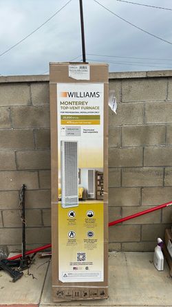 New Williams Monterey 25k btu Wall Heater Furnace Top Vent 25,000 BTU Natural Gas.