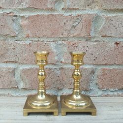 Vintage Seiden Solid Brass Candlestick Holders 
