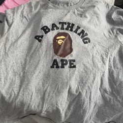 Grey bape shirt 2XL