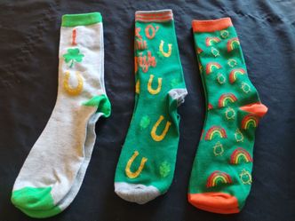 Never worn Saint Patrick's day socks