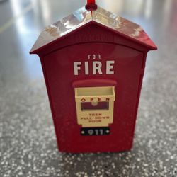 Vintage Randix Fire Box Telephone Wall Mount Landline Push Button Fire House