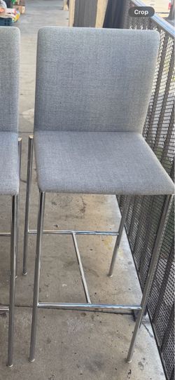Set de bar stools color gris