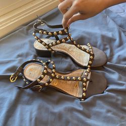 Sam Edelman Dark Brown Studded Gladiator Sandal