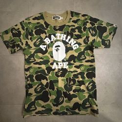 Camo Bape Green T Shirt Sz Small