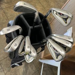 golf, LEFT HANDED, 2  iron sets, Tommy Armour 845s, Taylormade clones, gr888 faces & grips, $98 each taylormade set (3-sand wedge) Tommy armor 845s  (