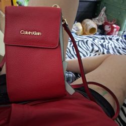 Calvin's Wallet Over Shoulders Strap 