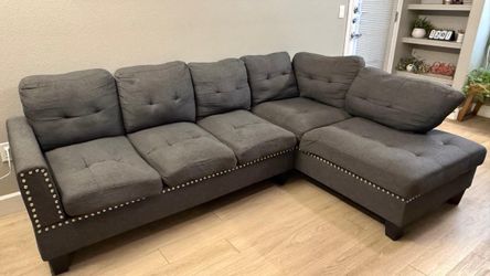 Gray L shaped section Sofa