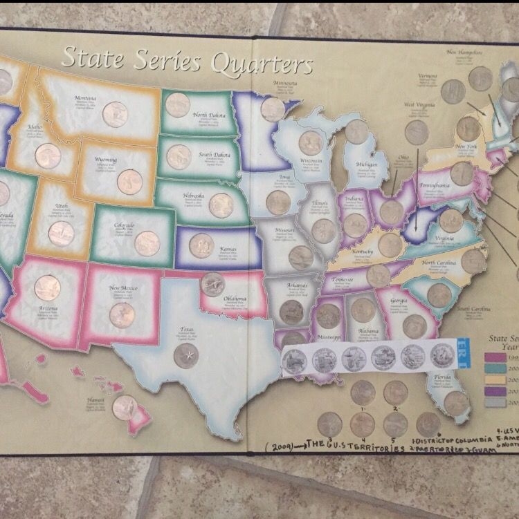 Big state quarter map